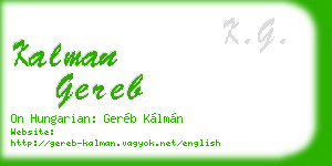kalman gereb business card